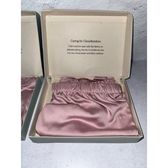 NWT Ettitude Bamboo Silky PJ Cami, Shorts Set‎ Rose Pink Women's Size Large - Picture 3 of 8